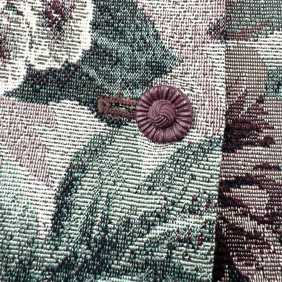Sag Harbor 90s Boxy Tapestry Blazer Jacket Floral Purple Green Womens Sz 16 - Picture 5 of 9